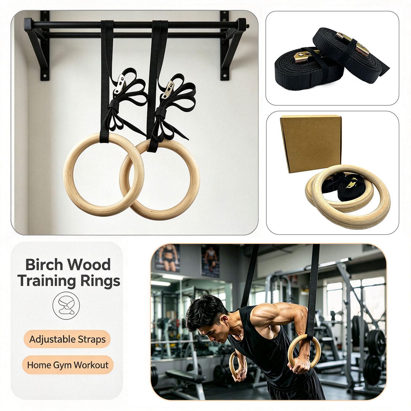 Гимнастические кольца из берез – обзор и цена Gymnastic Ring Wood