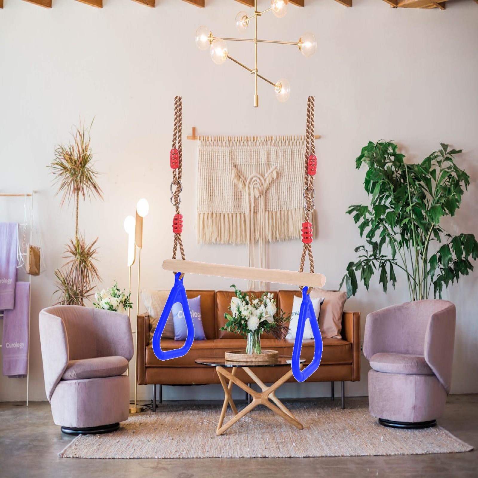 Детские качели для дома и улиц – обзор и цена Gymnastic Ring Wood